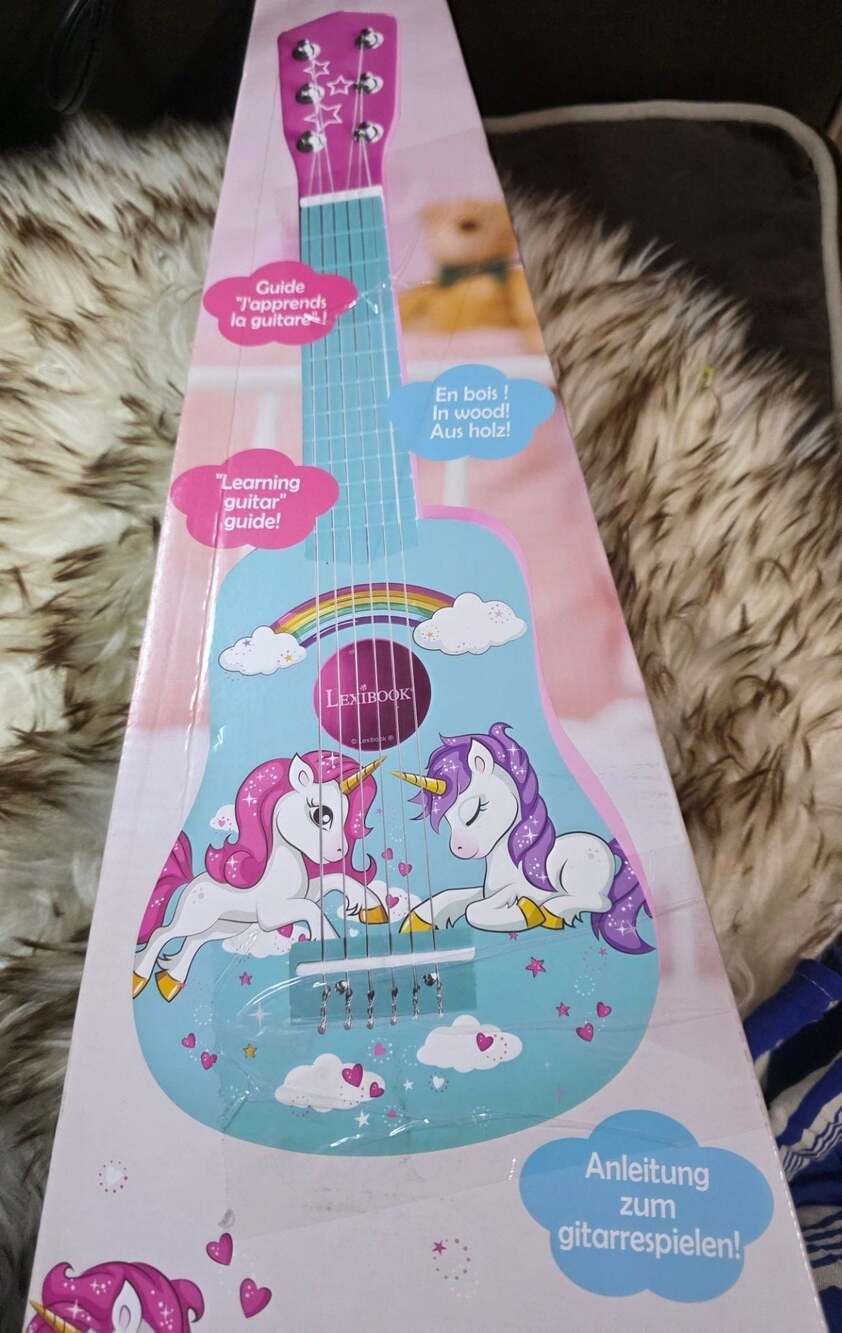 Lexibook My First Wooden Guitar Unicorn 21 Inches